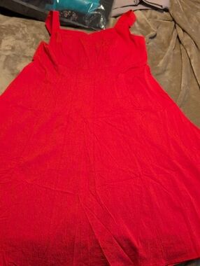 Torrid Racing Red V-Neck Dress Size 10